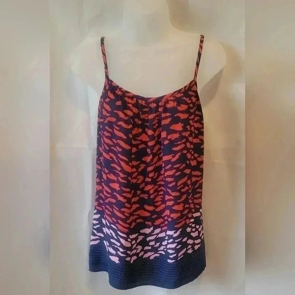 Cabi Small Tank Top Smooch Cami Blue Red Pink Spaghetti Strap Chiffon - Picture 2 of 8